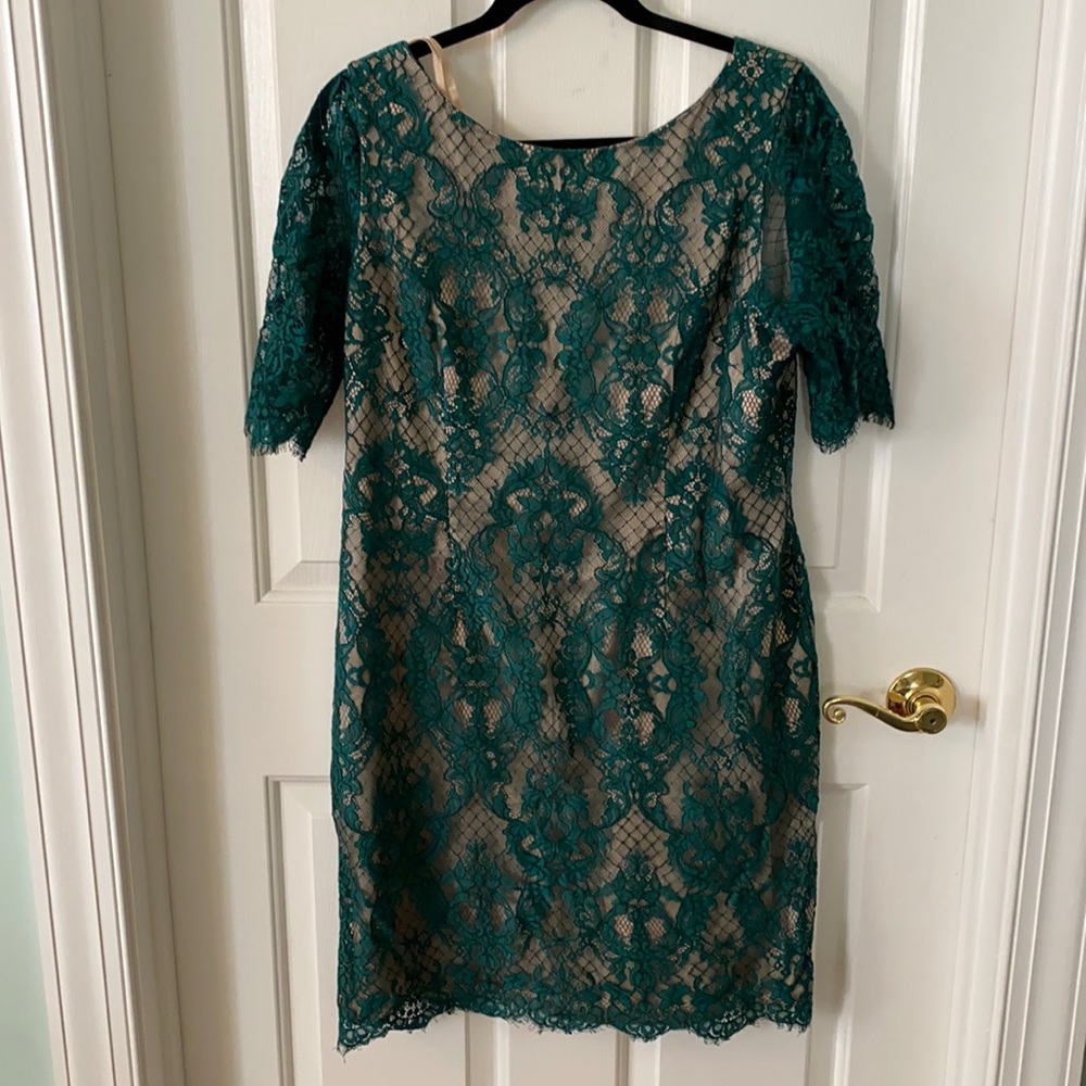 Eliza J green lace dress, size 14